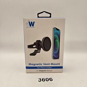 JUST WIRELESS MAGSAFE MAGNETIC CAR VENT MOUNT PHONE HOLDER 360 ROTATION BLACK